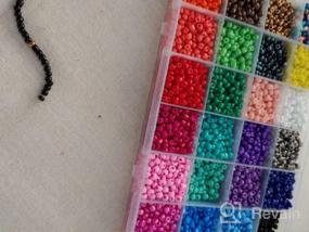 img 8 attached to EuTengHao 8400Pcs 4Mm 24 Colors Multicolor Glass Seed Beads Kit For DIY Bracelet Necklaces Jewelry Making Supplies With Two Crystal String
