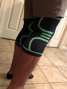 img 6 attached to Получите максимальную поддержку колена с портовыми компрессионными рукавами для колена от Portzon - идеальный выбор для спортсменов и любителей фитнеса!