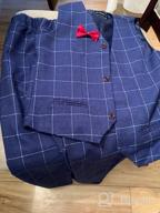 img 1 attached to 💼 SWOTGdoby Boys Plaid 3-Piece Suit Set: Perfect for Wedding Parties in 7 Colors review by Ryan Hart