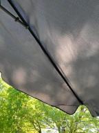 img 1 attached to Creamy/White 6.5X4.2Ft Rectangular Patio Umbrella W/ Push Button Tilt & Steel Pole - AMMSUN review by Tyshawn Adams