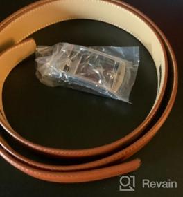 img 6 attached to Stylish Ratchet Leather Belt: 35Cm Wide, 800 LIGHT BROWN, Men's Accessories and Belts - Perfect Fit for Any Outfit!