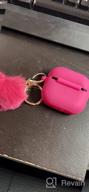 img 1 attached to Soft Silicone AirPods 3 Case Cover With Fur Ball Keychain - Shockproof Protective Cover For 2021 Version Charging Case With Visible Front LED - Ideal For Women And Girls - Light Purple By OULUOQI review by Chris Reddick