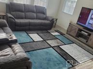 img 1 attached to Contemporary Modern Boxes Navy Area Rug 5' 3" x 7' 3" by Rugshop review by Arunprasath Corso