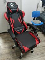 img 1 attached to Computer chair Defender Pilot gaming, upholstery: imitation leather, color: black/red review by Adam Pietras ᠌
