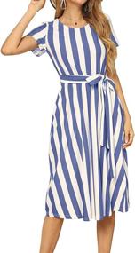 img 2 attached to Levaca Womens Casual Striped Loose Women's Clothing ~ Dresses