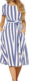 img 3 attached to Levaca Womens Casual Striped Loose Women's Clothing ~ Dresses