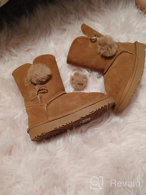 img 1 attached to Warm and Cozy Winter Sheepskin Fur Boots for Boys & Girls by DREAM PAIRS review by Bill Roberts