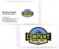 custom premium business cards - double-sided full color printing on 110 lb smooth touch cardstock from buttonsmith logo