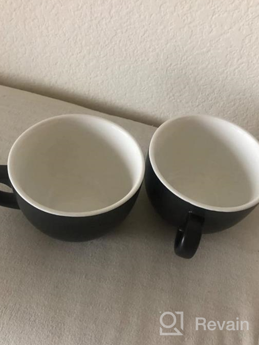 img 1 attached to Enjoy Your Coffee And Soups In Style With LAUCHUH'S Large Porcelain Mugs - Set Of 2 - Jumbo Size - 24 Ounce Capacity - Perfect For Latte And Cappuccino review by Jason Flippen