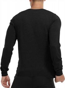img 1 attached to Men'S Slim Fit Thermal Knit Crew-Neck Pullover Sweater For Casual Wear