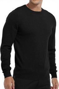 img 4 attached to Men'S Slim Fit Thermal Knit Crew-Neck Pullover Sweater For Casual Wear