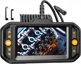 img 4 attached to 1080P Digital Borescope Inspection Camera With 7.0Mm IP67 Waterproof Sewer Camera, 4.3" LCD Screen, 7 LED Lights And 16.5FT Semi-Rigid Cable - Dual Lens Industrial Endoscope + 32GB Card