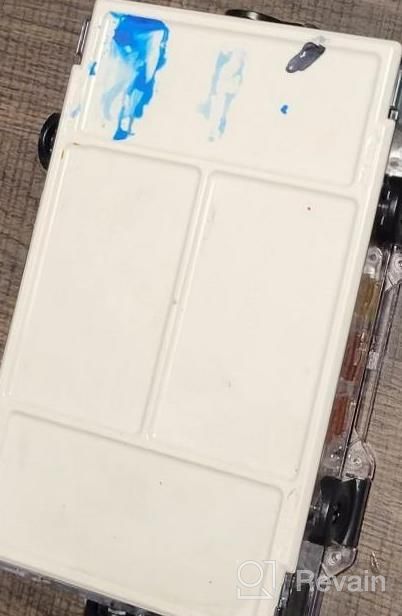 img 1 attached to 24-Well Airtight Paint Palette Box For Watercolor, Gouache, Acrylic And Oil - Keeps Paints Wet For Storage review by Kevin Silver