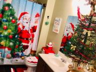 img 1 attached to LIVILAN Christmas Shower Curtain Santa Shower Curtain Snowman Shower Curtain Xmas Shower Curtain For Bathroom With 12 Hooks Santa Claus Winter Holiday Decoration, 72"X 72 review by Joel Wright