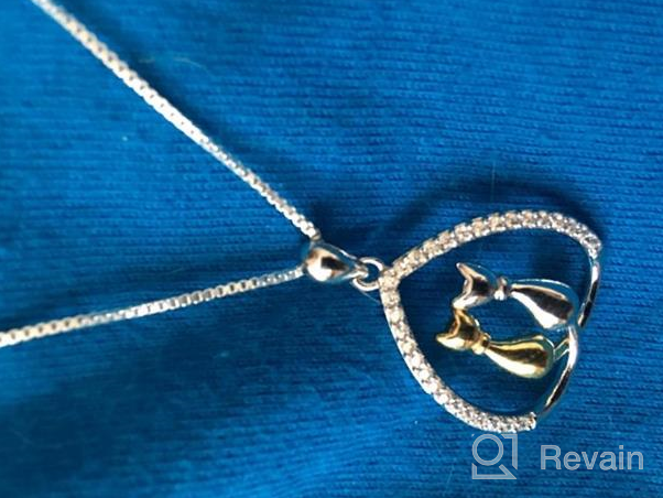 img 1 attached to Sterling Silver Cat Lady Necklace - Perfect Gift for Cat Lovers and Girls review by Dawn Burg