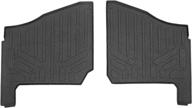 🚗 custom fit black liner set for 2019-2021 polaris ranger 1000 2 & 4 passenger models - smartliner ua0102 all weather floor mats 1st row logo