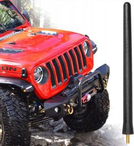 img 4 attached to BASIKER Antenna For Jeep Wrangler JK Gladiator JT JL Rubicon Sahara Unlimited Sport 2007-2023, Jeep Wrangler Antenna Replacement, 6 3/4 Inch Stubby Jeep Accessories Upgrade For AM FM Radio Reception