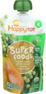 🌱 nutritious and delicious: happy tot organics green beans, peas, pear, 4.22 oz логотип