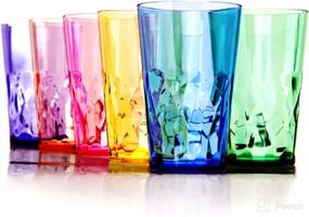 img 4 attached to 🥂 SCANDINOVIA Unbreakable Premium Drinking Glasses - 19 oz Set of 6 - Tritan Plastic Tumbler Cups - Ideal for Gifts - BPA Free - Dishwasher Safe - Stackable