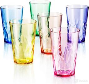 img 3 attached to 🥂 SCANDINOVIA Unbreakable Premium Drinking Glasses - 19 oz Set of 6 - Tritan Plastic Tumbler Cups - Ideal for Gifts - BPA Free - Dishwasher Safe - Stackable