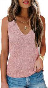 img 4 attached to Fashionable Sleeveless V Neck Sweater Vest: Perfect For Summer And Fall!
