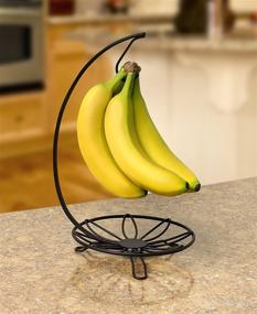 img 1 attached to 🍃 Spectrum Diversified Black Leaf Holder: Countertop Tree with Banana Hanger & Small Tray for Fruit, Vegetables, Produce, and Snack Storage on Bars & Tables