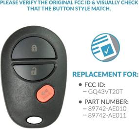 img 1 attached to Keyless2Go Keyless Remote Replacement GQ43VT20T Interior Accessories in Anti-Theft