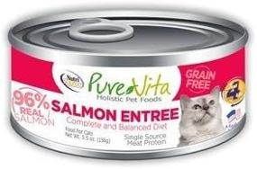 img 1 attached to 🐟 High-Quality PureVita Grain Free Salmon Canned Cat Food - 12/5.5oz Case