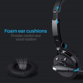 img 1 attached to 🎧 2 Pack LUXMO Bluetooth Headphones with Mic - Enhanced Noise Cancelling for Zoom Meetings, Skype Calls, Call Centers, Truck Drivers, Businesses & Home Offices - Bundle Deal: Save Now!