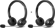 🎧 2 pack luxmo bluetooth headphones with mic - enhanced noise cancelling for zoom meetings, skype calls, call centers, truck drivers, businesses & home offices - bundle deal: save now! logo