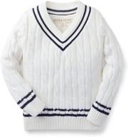 hope henry white tennis sweater boys' clothing ~ sweaters logo