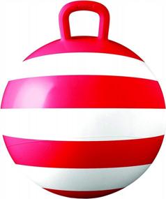 img 4 attached to Jump Into Fun With The Hedstrom Red Striped Hopper Ball For Kids - Bouncy Ride-On Toy With Handle (15 Inch)