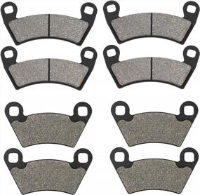 img 4 attached to Front & Rear Brake Pads Compatible With Polaris Ranger 500 800 900 2X4 4X4 Crew EV XP 500 Midsize Pursuit Electric RZR 4 800 RZR XP 900 - OuYi Brand.