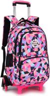 rolling wheeled backpack trolley luggage backpacks ~ kids' backpacks logo