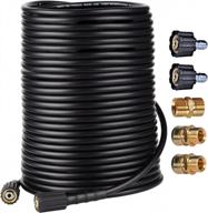 upgrade your pressure washer with yamatic's 100ft kink resistant hose - 3200 psi capacity and quick connect couplers for easy replacement - premium version 2x logo