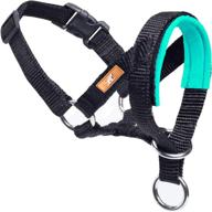 🐶 wintchuk dog head collar: stop dog pulling with soft fabric head harness & leash - perfect for small, medium & large dogs (m, green) logo