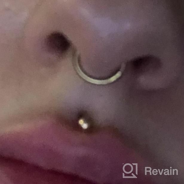 img 1 attached to 6Mm-14Mm Grade 23 Titanium Body Piercing Rings For Nose, Ear, Lip, Septum, Conch Daith Lobe Helix Tragus Cartilage 20G 18G 16G 14G Hinged Clicker review by Eric Castillo