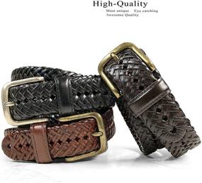 img 3 attached to 👗 Braided Genuine Leather Casual Women's Belts: Must-Have Accessories via 20154