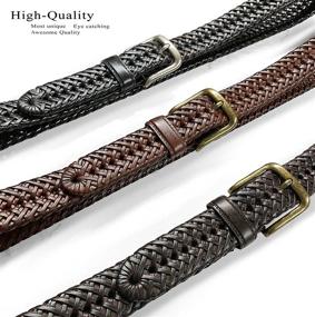 img 1 attached to 👗 Braided Genuine Leather Casual Women's Belts: Must-Have Accessories via 20154