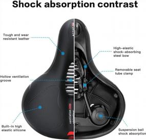 img 3 attached to Upgrade Your Ride With Yesurprise Comfort Bike Seat - Dual Shock Absorbing Rubber Balls, Memory Foam, Waterproof & Universal Fit For Any Bike