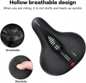 img 2 attached to Upgrade Your Ride With Yesurprise Comfort Bike Seat - Dual Shock Absorbing Rubber Balls, Memory Foam, Waterproof & Universal Fit For Any Bike