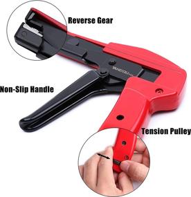 img 2 attached to 🔧 Yangoutool Zip Tie Gun – Fastening and Cutting Cable Tie Tool (7 Inches Length) with Steel Handle for Nylon Cable Ties