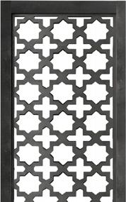 img 3 attached to Benjara Rectangular Mango Wood Wall Panel With Cutout Lattice Pattern, Rectangle, Black