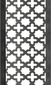 img 2 attached to Benjara Rectangular Mango Wood Wall Panel With Cutout Lattice Pattern, Rectangle, Black