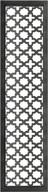 benjara rectangular mango wood wall panel with cutout lattice pattern, rectangle, black logo