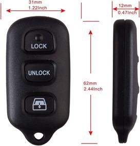 img 2 attached to 🔑 Enhance Your Toyota Experience with BESTHA 2 Key Fob Replacement - Compatible with Toyota 4Runner Sequoia keyless entry remotes HYQ12BBX, HYQ12BAN, HYQ1512Y