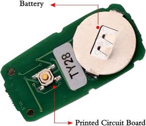 img 1 attached to 🔑 Enhance Your Toyota Experience with BESTHA 2 Key Fob Replacement - Compatible with Toyota 4Runner Sequoia keyless entry remotes HYQ12BBX, HYQ12BAN, HYQ1512Y