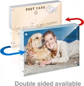 img 3 attached to 5 Pack 5X7 Inch Acrylic Picture Frame Set - Double Sided Magnet Desktop Display Gift Ideal