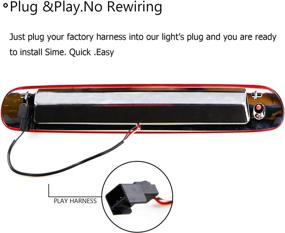 img 2 attached to 🚦 High Mount Stop Light for Chevy Silverado/GMC Sierra 1500 2500HD 3500HD - 3D LED Bar, Electroplated Housing (Red)