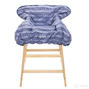 img 2 attached to Simple Being Baby Shopping Seat: 2-in-1 Grocery Cart & Highchair Cover (Blue) - Hypoallergenic & Washable
